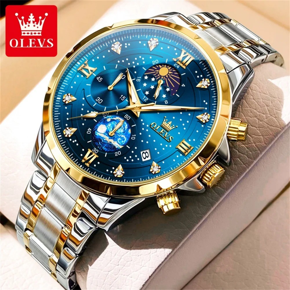 OLEVS 9807 Men's Watches Original Quartz Watch