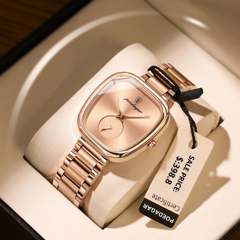 Poedagar Luxury Ladies Watch Stainless Steel Waterproof Quartz Watch
