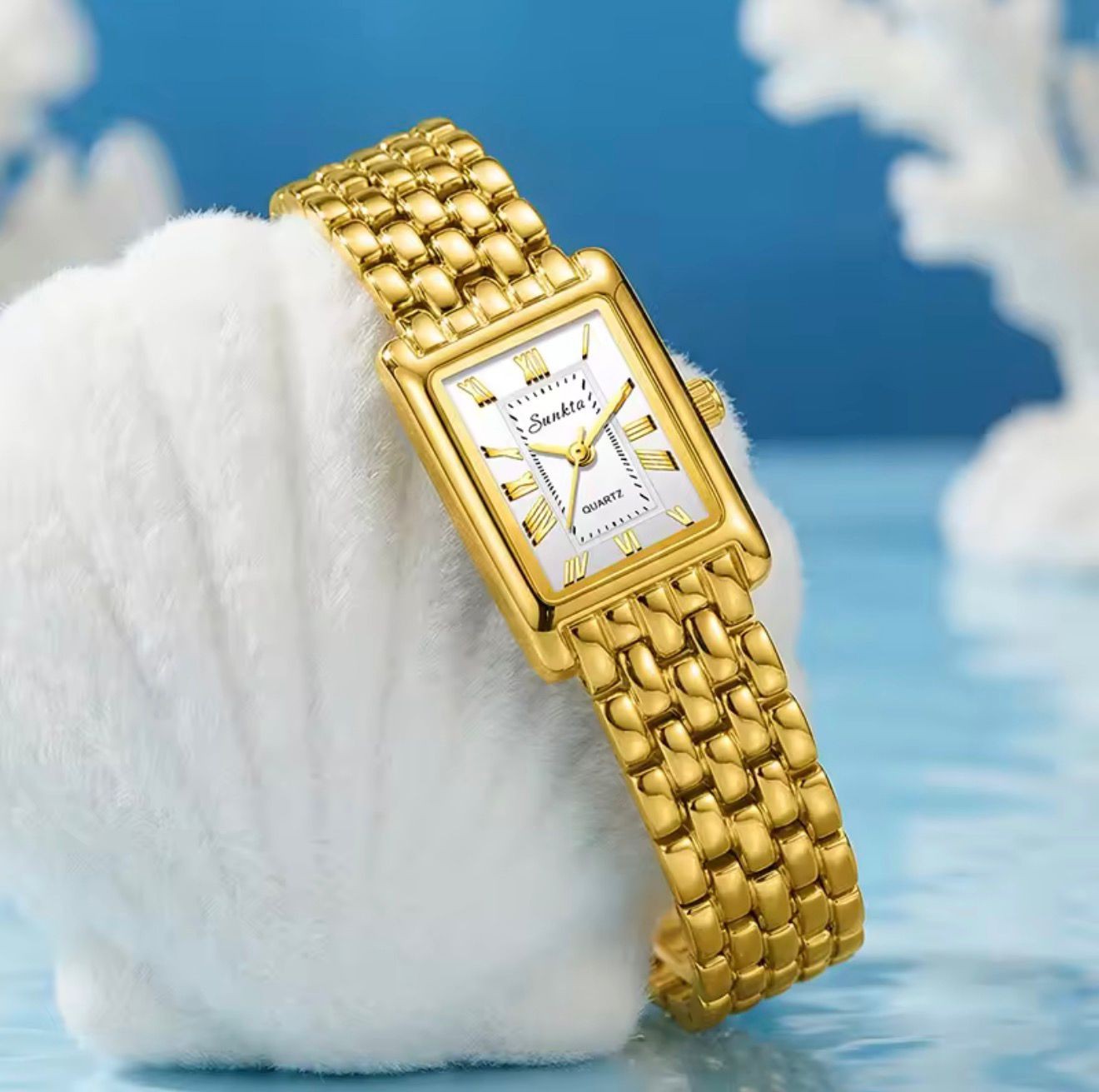 Elegant Women’s Quartz Watch – Slim Waterproof Stainless Steel Luxury Bracelet Gift